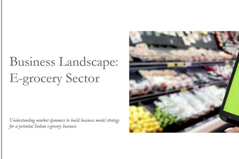 Market Research for Entry in the Indian E-grocery Market project