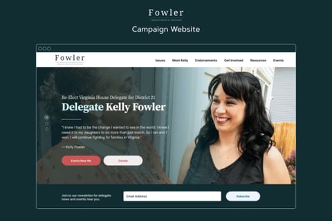Delegate Fowler Campaign Site project