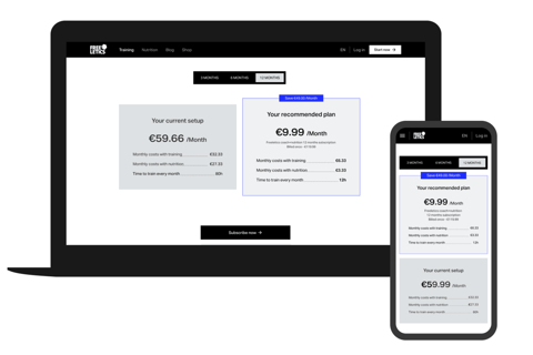 Freeletics Fitness Calculator project