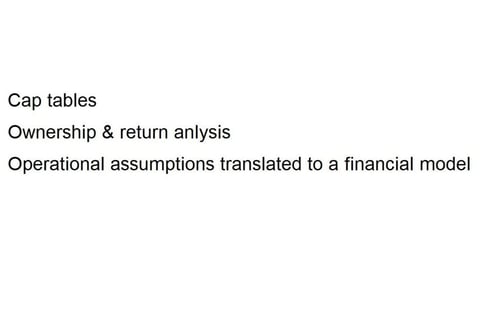 Complete Financial Model of a Startup Business with Cap Tables project