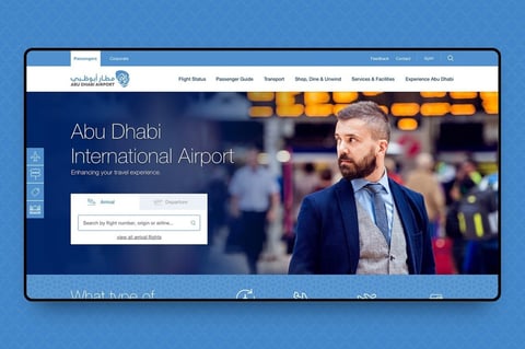 Website Design for an International Airport project