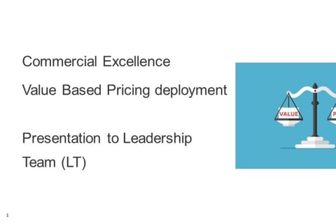Value-based Pricing Deployment To Capture Fair Share of Incremental Value project