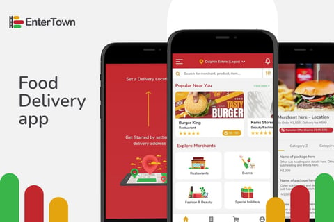 EnterTown Food Delivery App project
