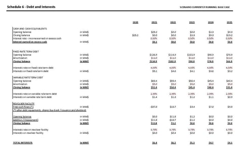Standard Business Plan with Schedules project