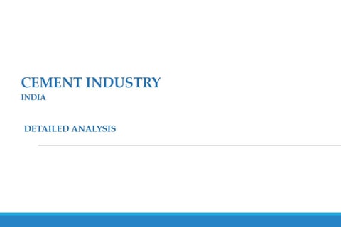 In-depth Industry Analysis Leading to Investment Recommendations project
