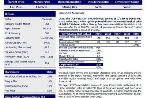 DCF Valuation and Chemical Industry Research project