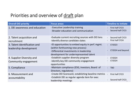 Initial DEI Council Framework project