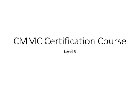 Cybersecurity Maturity Model Training Course Development project