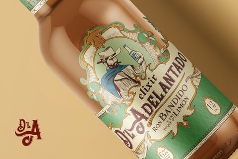 Elixir D'l Adelantado | Brand Design, Packaging Design and Product 3D Renders project