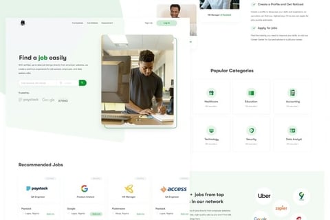 UI/UX Design for Job Application System project