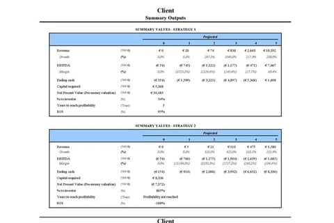 Fully Dynamic Financial Model project