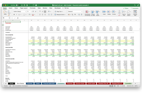 Financial Model for New Site Rollout project