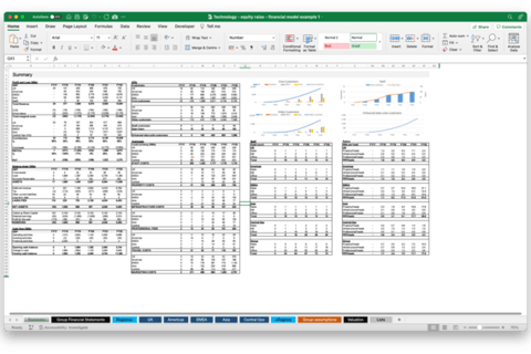 Financial Model to Support a Tech Startup Equity Raise project