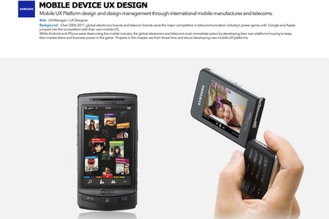 Mobile Device UX Design project