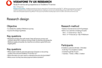Vodafone TV Activation UX Research