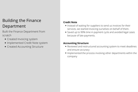 Financial Operations with Automated Invoicing Process and Accounting Structure project