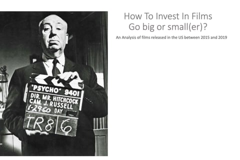 Regression Model and Correlation Analysis for a Small Fund Investment of $25 Million in Films project