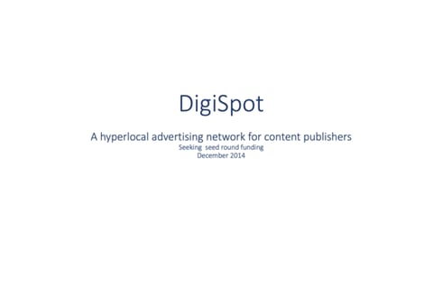 Seed Round Funding Presentation for a London-based Ad-tech Startup in 2014 project