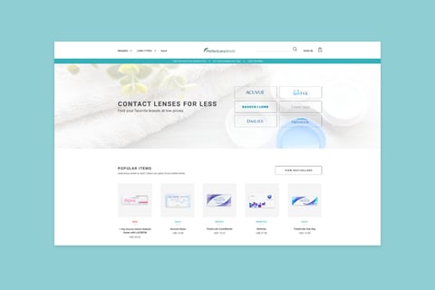 PerfectLensWorld - Homepage Redesign for eCommerce Site project
