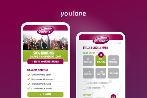 Responsive Checkout Process for the Mobile Carrier Youfone project