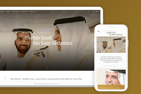 Personal Website for His Highness, RAK Ruler, RWD project