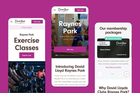 David Lloyd Clubs | Website Transformation for a Multinational Health and Fitness Club project