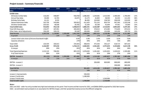 Detailed Financial Model project