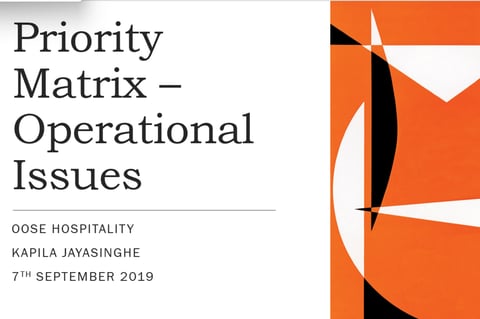 Priority Matrix | Prioritizing Current Operational Issues project