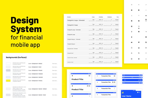 Design System for Financial Mobile App project