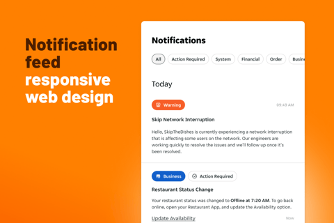 Portal Notification Feed Responsive Web Design project