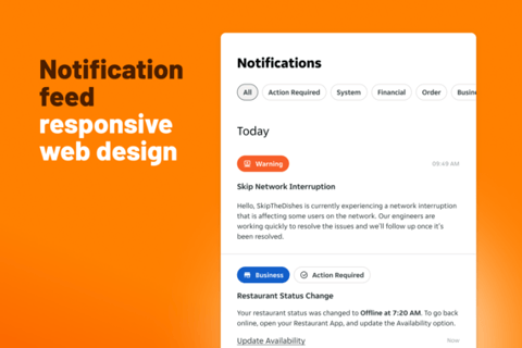 Portal Notification Feed Responsive Web Design project