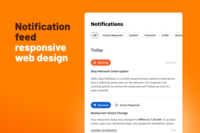 Portal Notification Feed Responsive Web Design