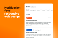 Portal Notification Feed Responsive Web Design