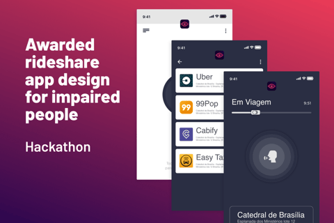 Award Winning Rideshare App Design for Impaired Users - Hackathon project