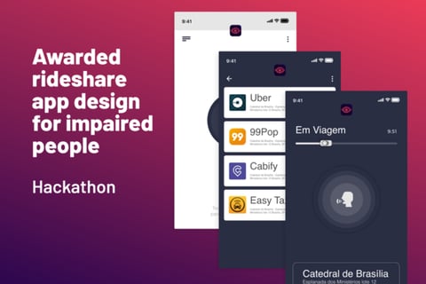 Award Winning Rideshare App Design for Impaired Users - Hackathon project
