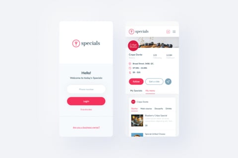 Specials | Mobile App project