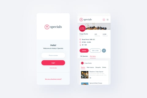 Specials | Mobile App project