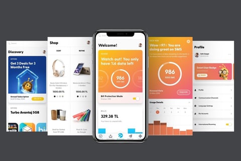 Mobile Account Management App's UX/UI for a Telecommunication Company project