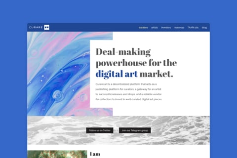 Web Interface for a Digital Art Market project