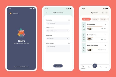 UI Design | Tantra Wishlist Mobile Application project