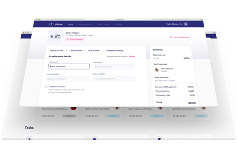 Rizevo - Appointment Booking Made Easy project