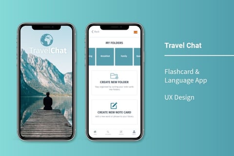 Travel Chat: Flashcard and Language App UX Design project