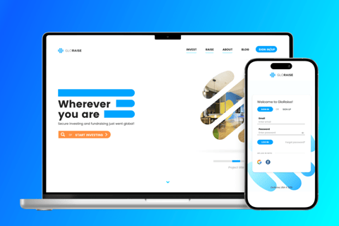 Web App Design for GloRaise | A Crowdfunding Platform project