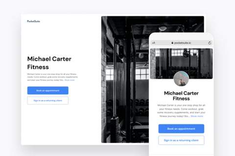 Mobile and Web Booking Experience for PocketSuite project