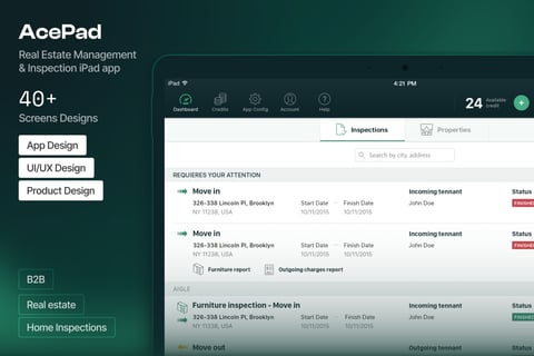 Acepad iPad Application for Rented Estates Inventory project