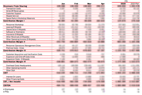 Setup of Financial Reporting for a Sharing Economy Startup project
