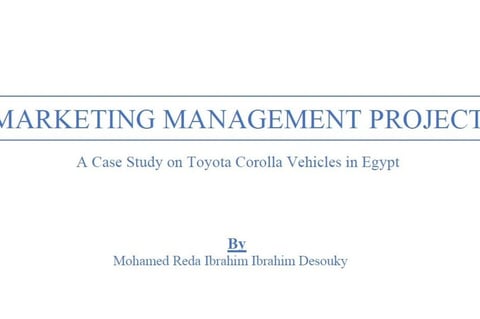 Marketing Management Project project
