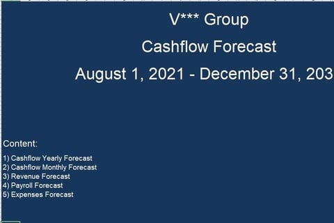 Cash Flow Forecast for SAAS project
