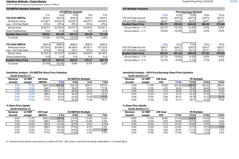 Detailed Financial Model with Valuation Analysis project
