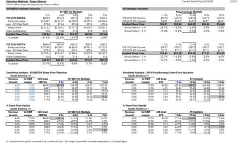 Detailed Financial Model with Valuation Analysis project